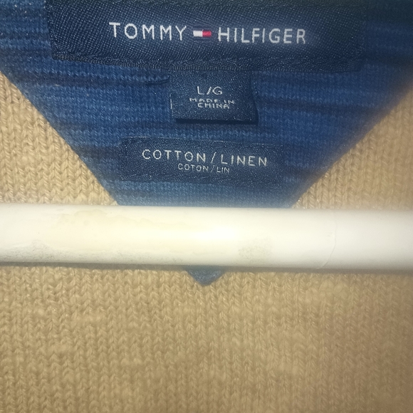 Tommy Hilfiger Men Linen Cotton Cardigan Textured Knit Sweater - Picture 2 of 2